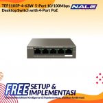 Tenda TEF1105P-4-63W  Switch 5-Port 10/100Mbps Desktop Switch with 4-Port PoE