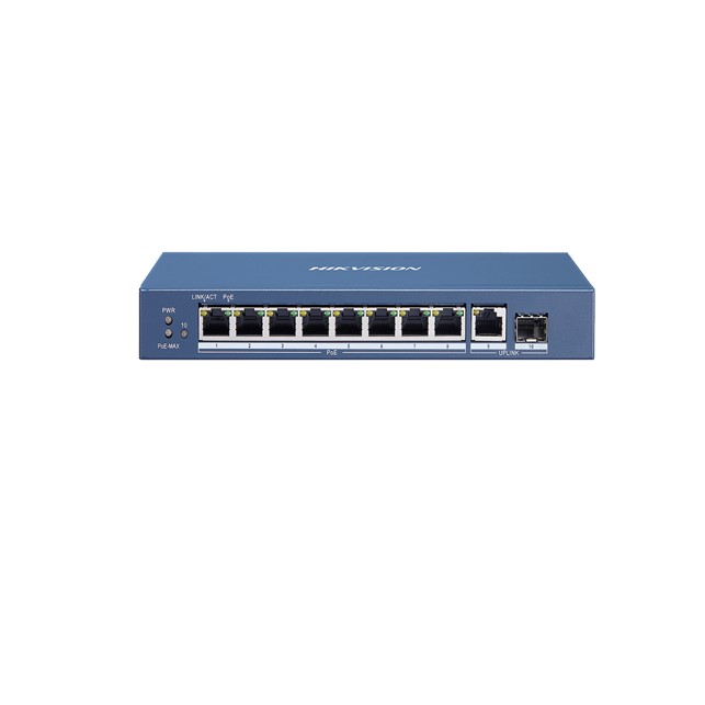 HIKVISION 8 Port Gigabit Unmanaged POE Switch (DS-3E0510P-E)