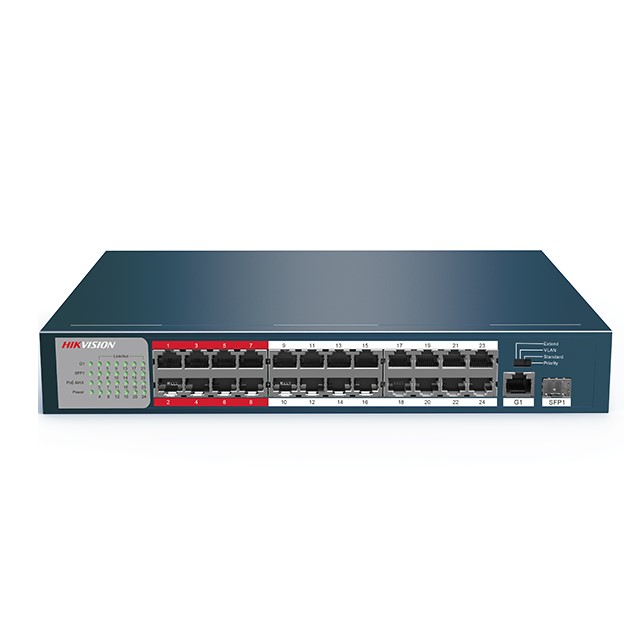 Hikvision 24 Port Fast Ethernet Unmanaged POE Switch (DS-3E0326P-E/M)