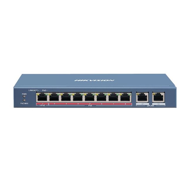 Hikvision 8 Port Fast Ethernet Unmanaged POE Switch (DS-3E0310HP-E)