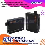 NETVIEL® MEDIA CONVERTER 10/100/1000Tx to 1000Lx Singlemode 20km ( SC Type of fiber optic port duplex )
