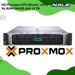 HCI Proxmox CPU 48 core, vCPU 96, RAM 384GB, SAS 14 TB