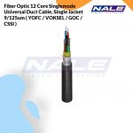 Fiber Optic 12 Core Single Mode Universal Duct Cable, Single Jacket 9/125um ( YOFC / VOKSEL / GOC / CSSI )