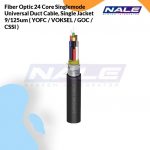 Fiber Optic 24 Core Single Mode Universal Duct Cable, Single Jacket 9/125um ( YOFC / VOKSEL / GOC / CSSI )