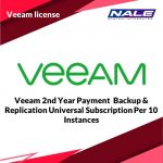 VEEAM 2ND YEAR PAYMENT VEEAM BACKUP & REPLICATION UNIVERSAL SUBSCRIPTION PER 10 INSTANCES