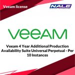 VEEAM 4 YEAR ADDITIONAL PRODUCTION AVAILABILITY SUITE UNIVERSAL PERPETUAL - PER 10 INSTANCES