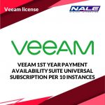 VEEAM 1ST YEAR PAYMENT AVAILABILITY SUITE UNIVERSAL SUBSCRIPTION PER 10 INSTANCES