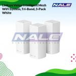 Linksys Velop Intelligent Mesh WiFi System, Tri-Band, 3-Pack White (WHW0303-AH)