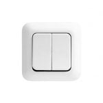 SAKLAR DOUBLE GRACIO BROCO 4162 2G 1W WHITE