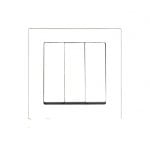 SAKLAR TRIPLE PLANO E16N 3G 1W WHITE BROCO