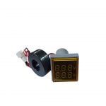 ECLAT PILOT LAMP LED VOLT AMP METER 22MM 0-100A 20-500V SQUARE LED YELLOW INDICATOR