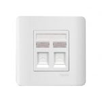 Schneider Stop Kontak Telp 2GANG Arcato White (E8132RJS4_WE)