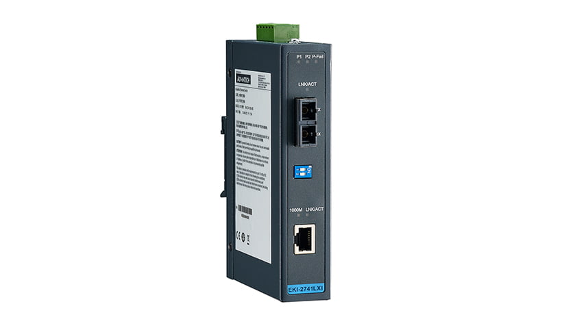 Advantech IE-Giga Ethernet to 1000Base TX/SSFX-SM1550-WDM (EKI-2741LXI-SSR-A)