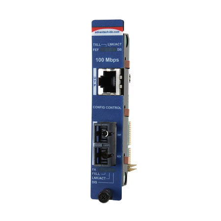 Advantech Managed Modular Media Converter, 100Mbps, Single-Strand 1310xmt, 20km, SC (IMC-751-SST)