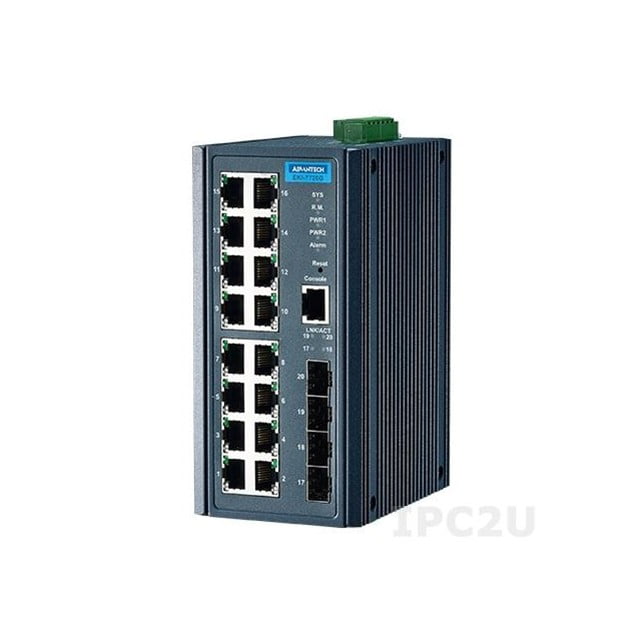 Advantech ETHERNET DEVICE, 16G+4SFP Port Managed Ethernet Switch (EKI-7720G-4F-AE)