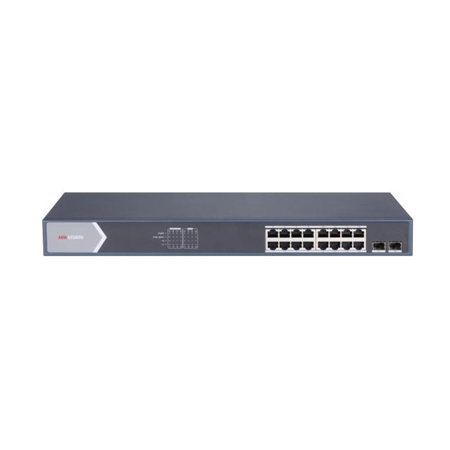 Hikvision 16 Port Gigabit Unmanaged POE Switch (DS-3E0518P-E/M)