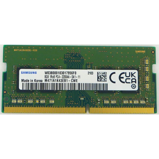 Samsung Memory 8GB DDR4 3200 SODIMM (M471A1K43EB1-CWE/R)