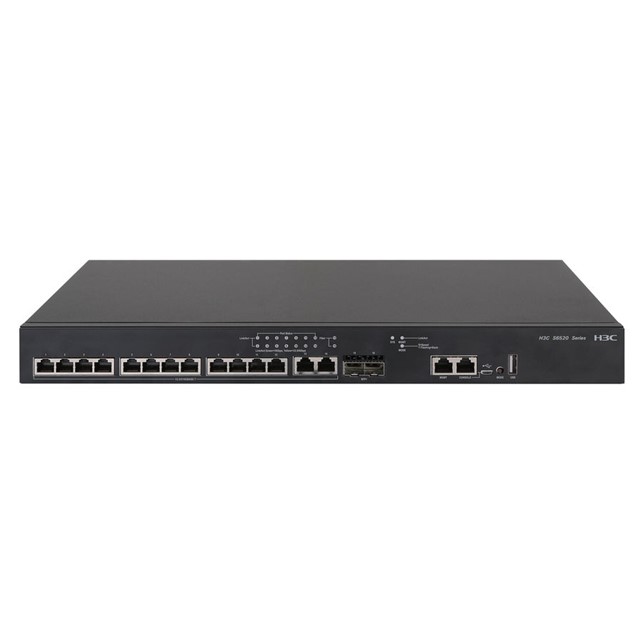 H3C Switch 14×1G/2.5G/5G/10GBase-T Ports, 2×1G/10GBase-X SFP Plus Ports (S6520X-16XT-SI )