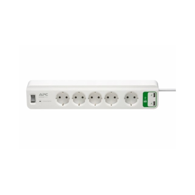 APC Home/Office SurgeArrest 5 outlets with 5V, 2.4A 2 port USB charger 230V Germany