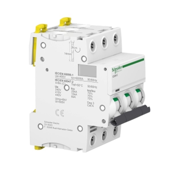 Schneider iC60N - miniature circuit breaker - 3P - 32A - C curve