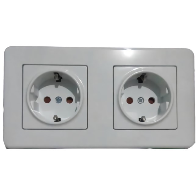 Stop kontak Schneider LEONA Double 2 Gang [LNA9100221]