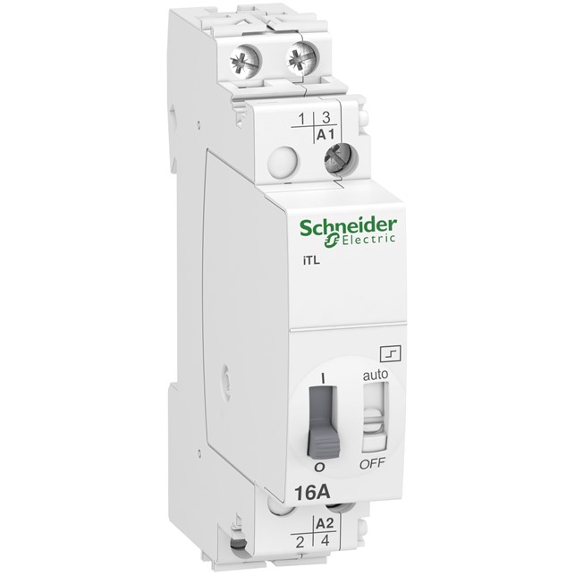Schneider impulse relay iTL - 2P - 2 NO - 16A - coil 110 VDC - 230...240 VAC 50/60Hz (A9C30812)