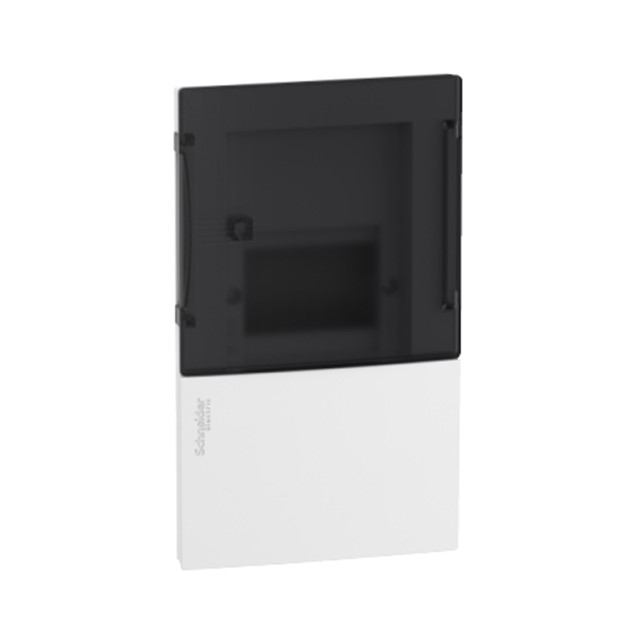 mini Pragma recessed enclosure - 1 x 4 modules - smoked door