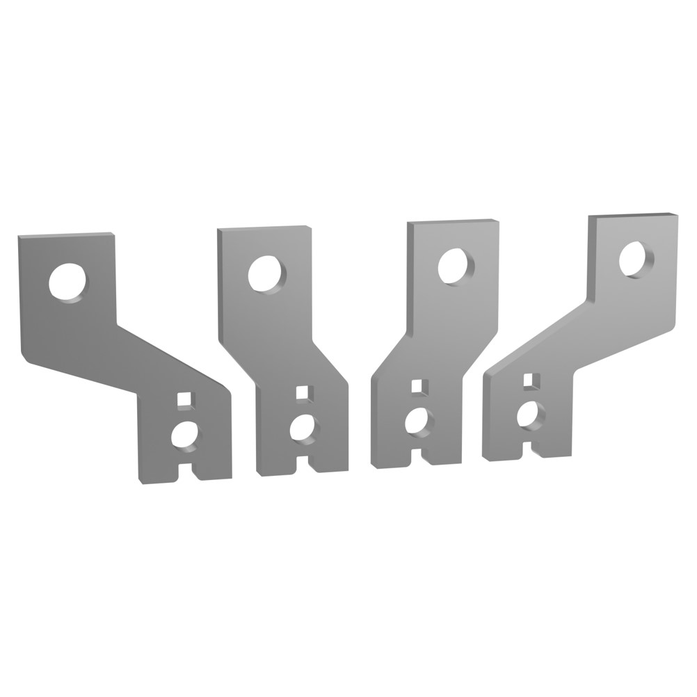 Schneider spreader set - 70 mm pitch - flat connection - 4 poles (LV432493)