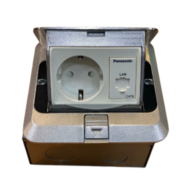 Panasonic Pop up Floor Outlet Stop Kontak + Modul CAT5e