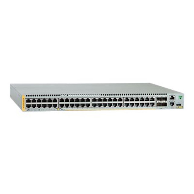 Allied Telesis 48-port 10/100/1000T PoE+ stackable switch with 4 SFP+ ports and dual hotswap PSU bays + 1 Years NCP (AT-x930-52GPX-B05)