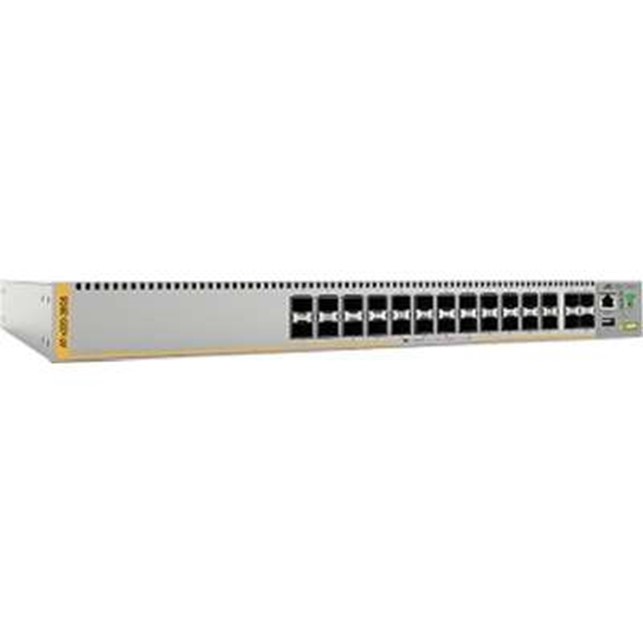 Allied Telesis 28-port 100/1000X SFP Layer2+ managed switch with fixed single power supplies. 1 year NCP support (AT-x220-28GS-B51)