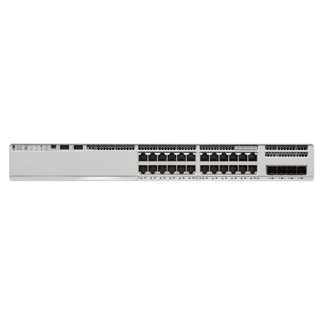 Cisco Catalyst 9200L 24-port PoE+ 4x1G uplink Switch, Network Advantage (C9200L-24P-4G-A)