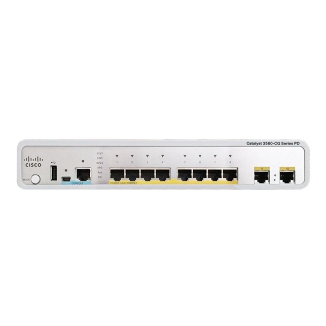 Cisco Catalyst  Catalyst 3560C PD PSE Switch 8 GE PoE 2 x 1G, IP Base (WS-C3560CPD-8PT-S)