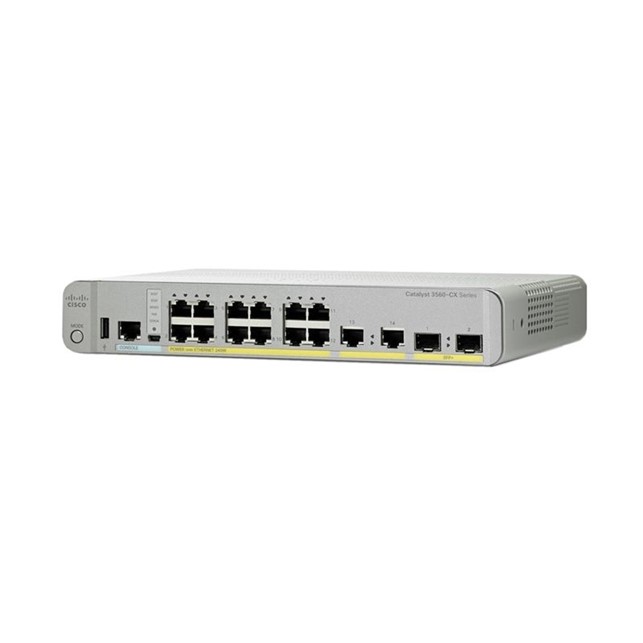 Cisco 12-port compact Switch Layer 3, POE, 2 SFP+ 10G&2GE uplinks (WS-C3560CX-12PD-S)