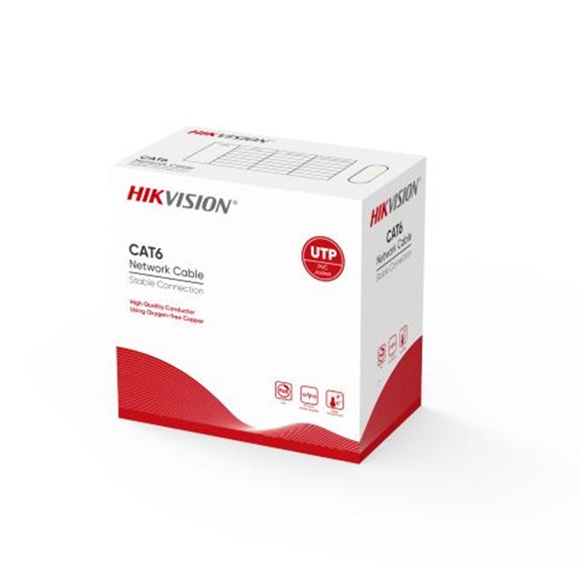 HikVision 305 m CAT6 UTP Network Cable (Solid Copper, 0.53 mm, CM) (DS-1LN6-UE-W)