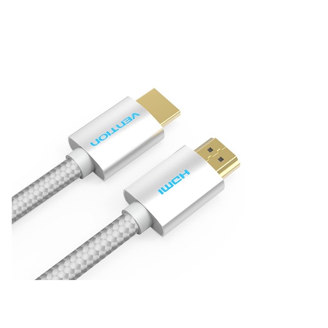 Vention Cotton Braided HDMI Cable 1.5M Silvery Metal Type (AABIG)