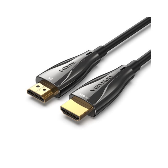 Vention Schneider Optical HDMI Male to Male HD Cable 8K 1M Black Zinc Alloy Type (ALBBF)