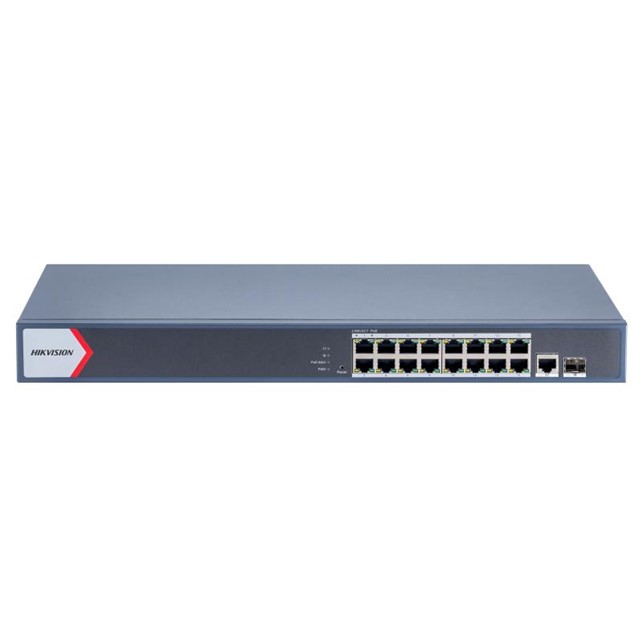 HikVision 16 Port Gigabit Smart POE Switch (DS-3E1518P-EI)