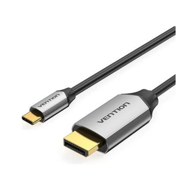 Vention USB-C to DP Cable 1M Black Aluminum Alloy Type (CGZBF)