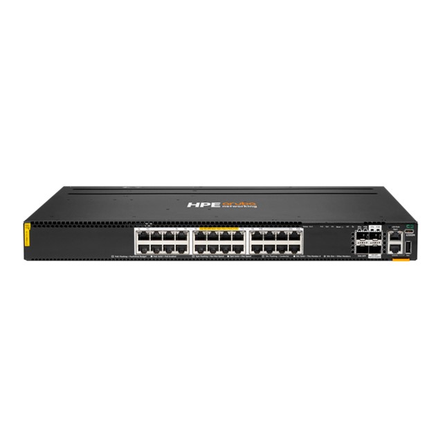 HPE Aruba Networking CX 6300M 24p Smart Rate 1G/2.5G/5G/10G Class6 PoE 2p 50G 2p 25G Switch [ R8S89A ]