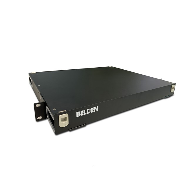 BELDEN 1U 2 slots Rack mount Patch panel, Including 1 x 24F splice tray [AP100041]