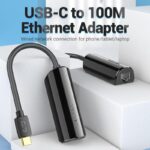Vention USB-C to LAN 100M Ethernet Adapter 0.15M Black - CFA